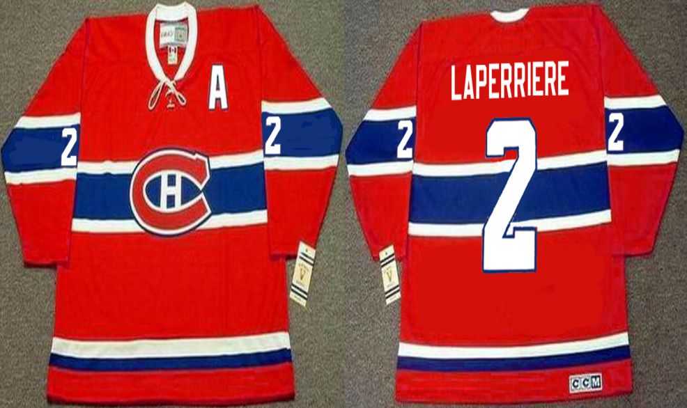 2019 Men Montreal Canadiens 2 Laperriere Red CCM NHL jerseys